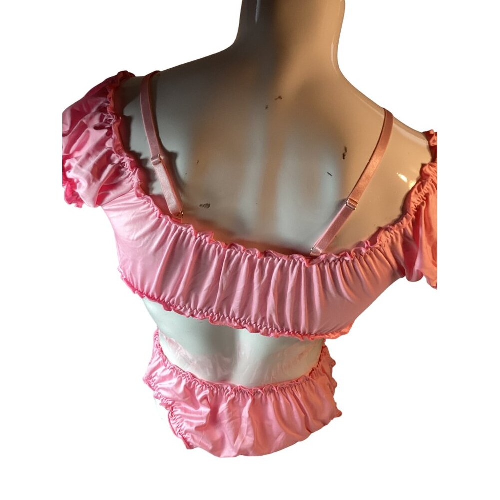 Bra and Panty Lingerie Sleepwear Set*Pink*Sissy*Crossdresser*Large*New in Pkg - Picture 13 of 16
